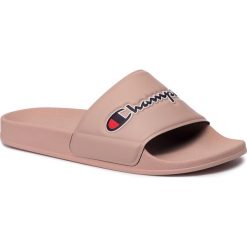 Klapki CHAMPION - M-Evoscript S10832-F19-PS013 Triple Pink. Czerwone klapki damskie Champion, bez wzorów, z materiału, bez obcasa, bez zapięcia. Za 109.00 zł.
