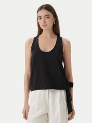 Marella Top Umico 2613161024 Czarny Regular Fit. Czarne topy damskie Marella, bez wzorów, z wiskozy, bez kołnierzyka, bez ramiączek. Za 529.99 zł.