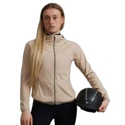 Kurtka jeździecka dla kobiet Premier Equine Franca. Brązowe kurtki sportowe damskie PREMIER EQUINE, bez wzorów, bez ramiączek, do jazdy konnej. Za 365.00 zł.