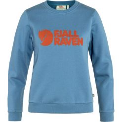 Bluza bawełniana damska Fjallraven Logo Sweater. Niebieskie bluzy damskie FJÄLRÄVEN KANKEEN, m, bez wzorów, z bawełny, sportowe, bez ramiączek, bez kaptura. Za 398.99 zł.