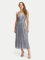 Swing Sukienka koktajlowa 5AK07900 Srebrny Regular Fit. Szare sukienki damskie Swing, bez wzorów, z syntetyku, wizytowe, bez kołnierzyka, bez ramiączek. Za 879.99 zł.