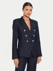 Marciano Guess Marynarka 4YPN17 7238A Granatowy Regular Fit. Niebieskie marynarki i żakiety damskie Marciano Guess, z aplikacjami, z bawełny, bez kołnierzyka, bez ramiączek. Za 609.99 zł.