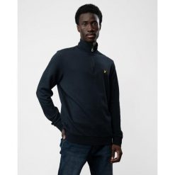 Sweter 1/4 zip Lyle & Scott Loopback. Niebieskie swetry męskie LYLE AND SCOTT, m, bez wzorów, z materiału, eleganckie, bez kołnierzyka, bez ramiączek. Za 331.50 zł.