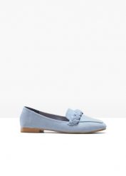 Półbuty wsuwane loafer. Czerwone balerinki damskie bonprix, bez wzorów, eleganckie, bez obcasa, bez zapięcia. Za 84.99 zł.