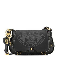 Torebka Juicy Couture. Czarne listonoszki damskie Juicy Couture, bez wzorów, bez dodatków. Za 289.99 zł.