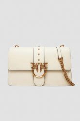 PINKO Biała listonoszka damska Love One Classic ST. Białe listonoszki damskie Pinko, bez wzorów, bez dodatków. W wyprzedaży za 1,129.99 zł.