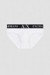 ARMANI EXCHANGE Białe slipy. Białe slipki męskie Armani Exchange, m, bez wzorów. W wyprzedaży za 92.99 zł.