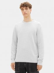 Tom Tailor Denim Sweter 1038285 Szary Regular Fit. Szare swetry męskie TOM TAILOR DENIM, m, bez wzorów, z bawełny, bez kołnierzyka, bez ramiączek. Za 189.99 zł.