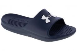 Klapki na basen męskie Under Armour Core Pth Slide. Niebieskie klapki męskie Under Armour, bez wzorów, z materiału, bez zapięcia. Za 185.85 zł.