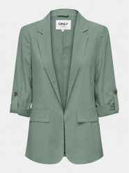ONLY Marynarka Aris 15310839 Zielony Loose Fit. Zielone marynarki i żakiety damskie ONLY, bez wzorów, z wiskozy, bez kołnierzyka, bez ramiączek. Za 129.99 zł.