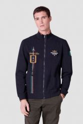 AERONAUTICA MILITARE Granatowa bluza męska Embroidered Frecce Tricolori. Niebieskie bluzy męskie Aeronautica Militare, l, bez wzorów, bez ramiączek, bez kaptura. W wyprzedaży za 589.99 zł.