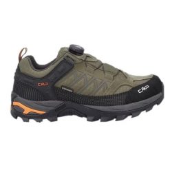 Buty trekkingowe damskie CMP Rigel Low Fitgo skóra wodoodporne. Zielone obuwie trekkingowe damskie Campagnolo, ze skóry, bez zapięcia. Za 600.31 zł.