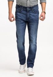 MUSTANG STYLE WASHINGTON MĘSKIE SPODNIE JEANSOWE JEANSY DŻINSY DENIM BLUE 1013944 5000 883. Niebieskie jeansy męskie Mustang, z denimu. Za 199.99 zł.