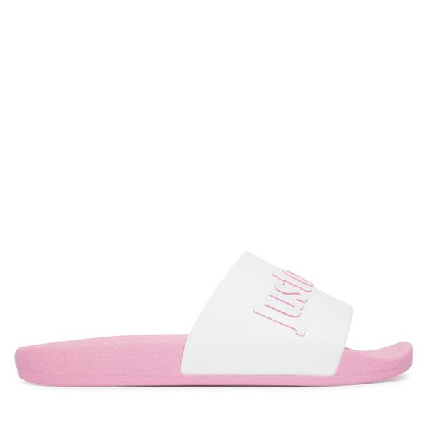 Klapki Just Cavalli. Czerwone klapki damskie Just Cavalli, bez wzorów, bez obcasa, bez zapięcia. Za 182.99 zł.