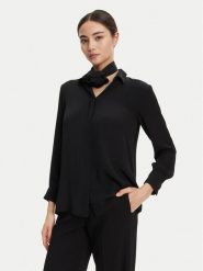 Marella Koszula Cabiria 2523116071 Czarny Regular Fit. Czarne koszule damskie Marella, bez wzorów, z syntetyku, bez kołnierzyka, bez ramiączek. Za 679.99 zł.