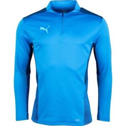Bluza Puma Teamcup 14 Zip Top, Mężczyźni. Niebieskie bluzy męskie Puma, m, bez wzorów, z poliesteru, bez ramiączek, bez kaptura. Za 290.00 zł.