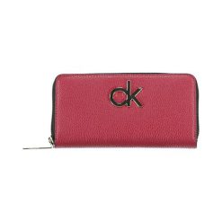 Portfel w kolorze czerwonym. Czerwone portfele damskie Calvin Klein, z materiału. W wyprzedaży za 269.95 zł.