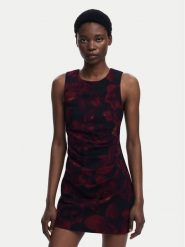 Desigual Sukienka koktajlowa Petofrunce 25WWVW20 Bordowy Slim Fit. Czerwone sukienki damskie Desigual, s, bez wzorów, z wiskozy, wizytowe, bez kołnierzyka, bez ramiączek. Za 449.99 zł.