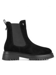 MEXX Sztyblety MX/004C-WB Czarny. Czarne botki damskie Mexx, bez wzorów, ze skóry, bez obcasa, na płaskiej podeszwie, bez zapięcia. Za 349.99 zł.