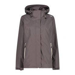 Kurtka damska turystyczna CMP 32X5826. Zielone kurtki sportowe damskie CMP, l, bez wzorów, z materiału, bez ramiączek, z kapturem, trekkingowe. Za 338.90 zł.
