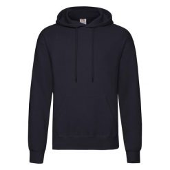 Męska Klasyczna Bluza Z Kapturem. Niebieskie bluzy męskie fruit of the loom, m, bez wzorów, klasyczne, bez ramiączek, z kapturem. Za 106.99 zł.