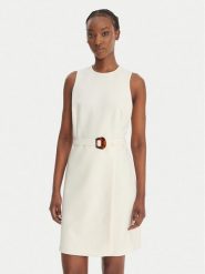 HUGO Sukienka koktajlowa Kidenna 50559186 Écru Regular Fit. Sukienki damskie Hugo, bez wzorów, z syntetyku, wizytowe, bez kołnierzyka, bez ramiączek. Za 1,089.00 zł.