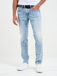 Jeansy męskie skinny marmurkowe jasnoniebieskie Jeffray 245. Niebieskie jeansy męskie BIG STAR, z denimu, klasyczne. W wyprzedaży za 249.99 zł.