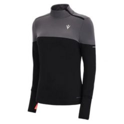 Bluza damska 1/4 zip Macron FCC Deliaer. Czarne bluzy damskie Macron, bez wzorów, bez ramiączek, bez kaptura. Za 312.80 zł.