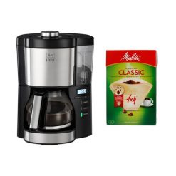 Zestaw ekspres Melitta Look V Timer czarny 1025-08 + filtry. Czarne ekspresy przelewowe Melitta. W wyprzedaży za 459.01 zł.