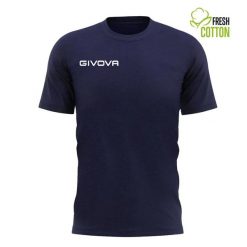 Koszulka Givova Fresh Navy Blue 2XL – 100% bawełna. Niebieskie bluzki damskie Givova, xl, bez wzorów, z bawełny, sportowe, bez kołnierzyka, bez ramiączek. Za 52.75 zł.