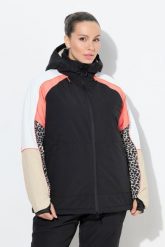Damskie Kurtka HYPRAR Performance wodoodporna dwukierunkowy zamek błyskawiczny. Czarne kurtki sportowe damskie Ulla Popken, plus size, bez wzorów, z materiału, bez ramiączek, z kapturem. Za 799.99 zł.