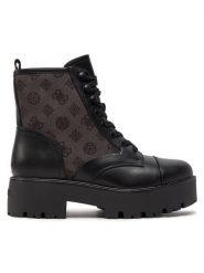 Guess Botki Vaina2 FLTSL2 FAL10 Czarny. Czarne botki damskie Guess, z aplikacjami, ze skóry, bez obcasa, na płaskiej podeszwie, bez zapięcia. Za 539.99 zł.