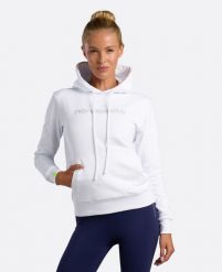 Bluza z kapturem damska Off Court. Białe bluzy damskie NORDICDOTS, bez wzorów, z bawełny, klasyczne, bez ramiączek, z kapturem. Za 275.00 zł.