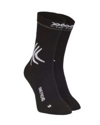 Skarpety rowerowe X-Socks Bike Pro Mid 4.0. Czarne skarpety męskie X-Socks, bez wzorów, z materiału. Za 84.00 zł.