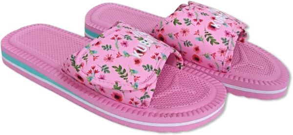 Piankowe klapki Kubota - Rzep Rozmiar 40 - Kwiaty. Klapki damskie Kubota, bez wzorów, sportowe, bez obcasa, bez zapięcia. Za 49.99 zł.