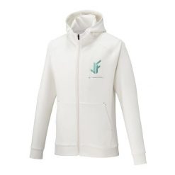 Bluza z kapturem i zamkiem błyskawicznym Mizuno. Białe bluzy męskie Mizuno, bez wzorów, z kapturem, na fitness i siłownię. Za 468.50 zł.