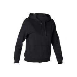 Bluza na zamek z kapturem Gym & Pilates 520 damska. Czerwone bluzy damskie DOMYOS, xs, bez wzorów, z bawełny, bez ramiączek, z kapturem. Za 59.99 zł.