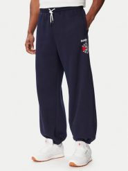 Reebok Spodnie dresowe Eryk RK25733CCM Granatowy Regular Fit. Niebieskie spodnie sportowe męskie Reebok, m, bez wzorów, z dresówki. Za 219.99 zł.