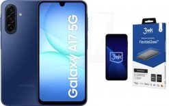 Smartfon Samsung Galaxy A17 5G 4/128GB Granatowy (SM-A176BZBAEUE) + FlexibleGlass. Niebieskie smartfony SAMSUNG. Za 737.00 zł.