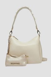 VALENTINO Beżowa damska torebka Kalimba Hobo Bag z saszetką. Brązowe listonoszki damskie Valentino by Mario Valentino, bez wzorów, ze skóry, bez dodatków. W wyprzedaży za 507.99 zł.