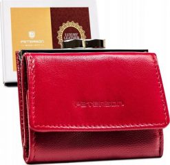 Peterson Mały, Skórzany Portfel Damski Na Zatrzask I Bigiel. Portfele damskie Peterson. Za 99.85 zł.
