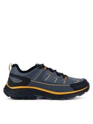 Hunter Trekkingi PEAK RT LOW WP Szary. Szare buty zimowe męskie Hunter, z materiału, bez zapięcia. Za 299.99 zł.
