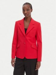 JOOP! Marynarka Jil2 30102036 Czerwony Regular Fit. Czerwone marynarki i żakiety damskie JOOP!, bez wzorów, z wiskozy, bez kołnierzyka, bez ramiączek. Za 1,599.00 zł.