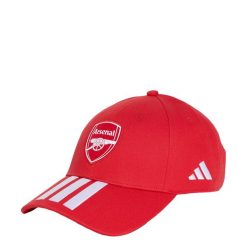 CZAPKA Z DASZKIEM ARSENAL FC. Białe czapki damskie Adidas, bez wzorów, z bawełny, eleganckie. Za 99.95 zł.