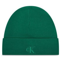 Czapka Calvin Klein. Zielone czapki męskie Calvin Klein, na zimę, bez wzorów. Za 129.99 zł.