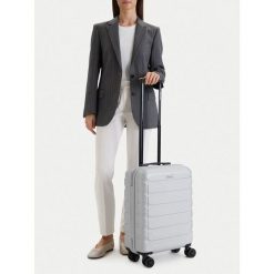 Walizka kabinowa GINO ROSSI. Szare walizki damskie Gino Rossi, bez wzorów. Za 259.99 zł.