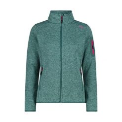 Bluza polarowa damska CMP Haze Jacket Knitted. Zielone bluzy damskie CMP, na zimę, l, bez wzorów, z polaru, sportowe, bez ramiączek, bez kaptura. Za 310.25 zł.