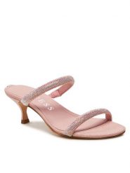 Guess Klapki Glitze FLGGLE ELE03 Różowy. Czerwone klapki damskie Guess, z aplikacjami, z tworzywa sztucznego, bez obcasa, bez zapięcia. Za 519.99 zł.