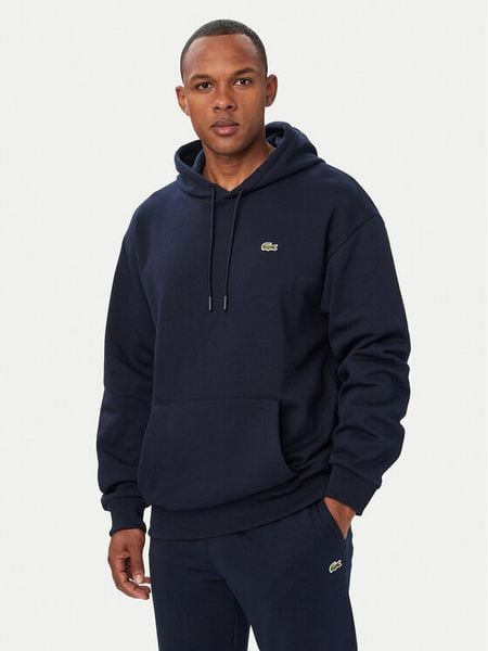 Lacoste Bluza SH8863 Granatowy Regular Fit. Niebieskie bluzy męskie Lacoste, m, bez wzorów, z bawełny, bez ramiączek, bez kaptura. Za 565.99 zł.