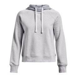 Damska Bluza Z Kapturem Rival Fleece Hoodie. Szare bluzy damskie Under Armour, bez wzorów, bez ramiączek, z kapturem. Za 175.99 zł.